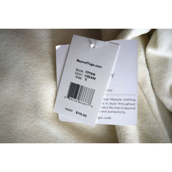 Beyond Yoga FP7818 Women's Sz S Cream New Terrain 1/4 Zip Fleece Pullover - Picture 5 of 6